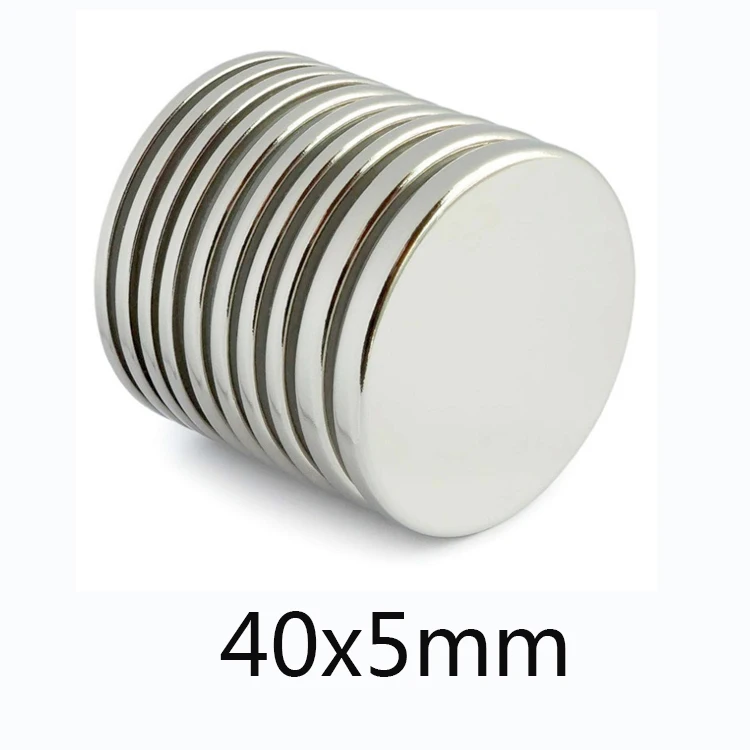 40x5 Big Round Powerful Magnets 40x5mm Bulk Sheet Neodymium Magnet 40*5mm Permanent NdFeB Strong Magnet 40*5