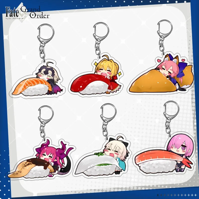 Fatego FGO Saber Fate/Zero Acrylic Keychain Related Products Keychain Jewelry Friends Fans Gift Bag Charms Souvenir Key Ring