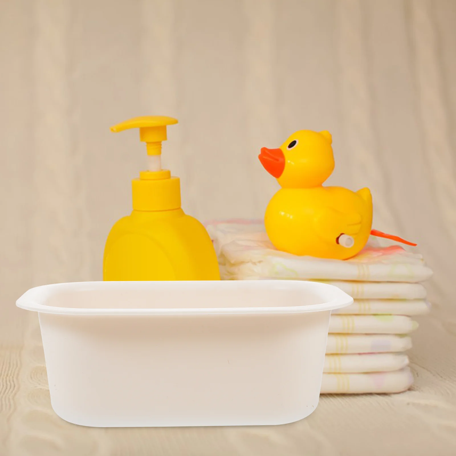 

Thickened Small Basin Plastic Baby Changing Table Tub PP Changing Table Basin Portable Lightweight Practical Storage