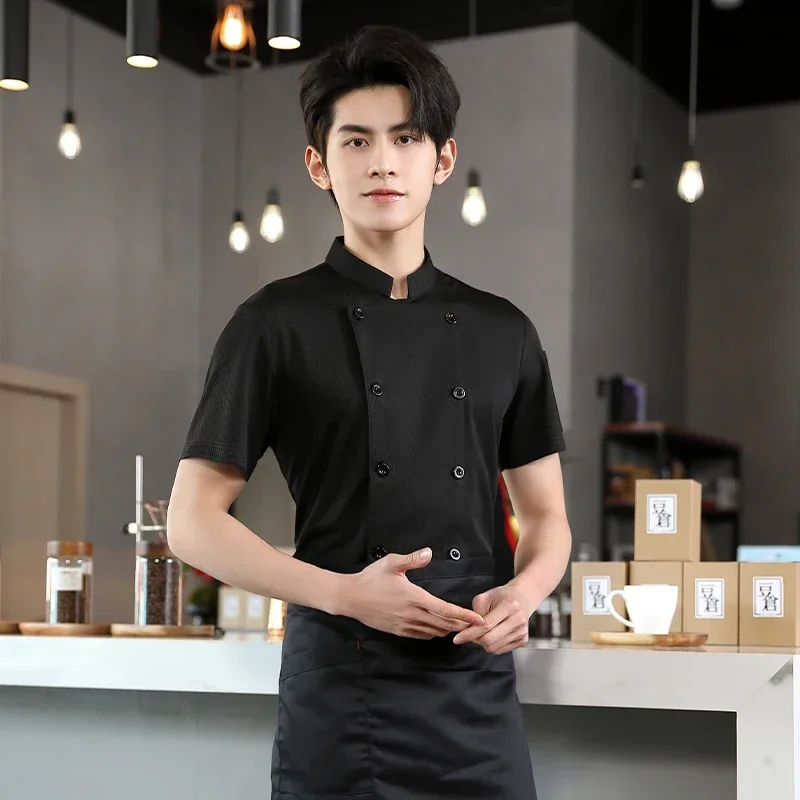 2025halloween Veste de Chef pour hommes, uniforme de cuisine de Service alimentaire, veste de cuisinier pour femme, chemise