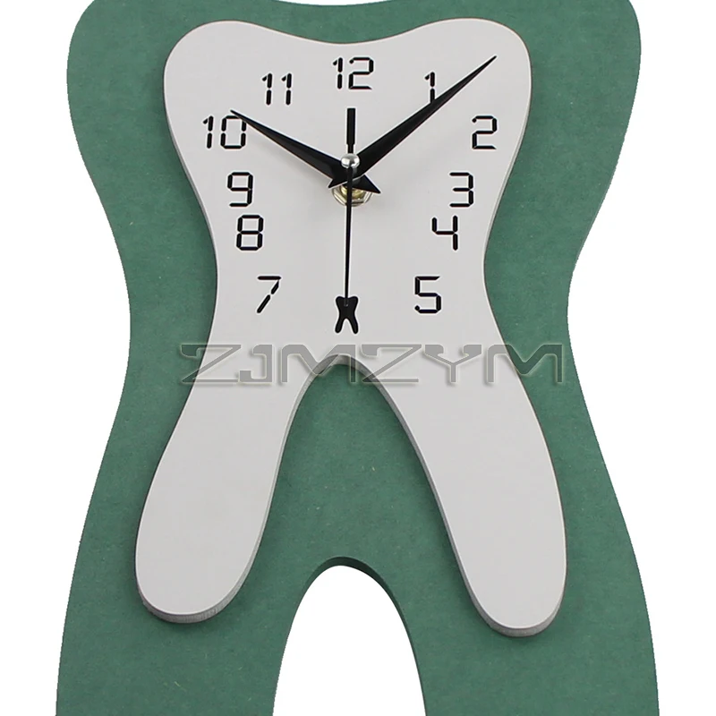​​​Wooden Tooth Wall Clock ​​​Creative Tooth Wall Decor Clock Minimalist Art Dentist Time Clock Wall For Living Room