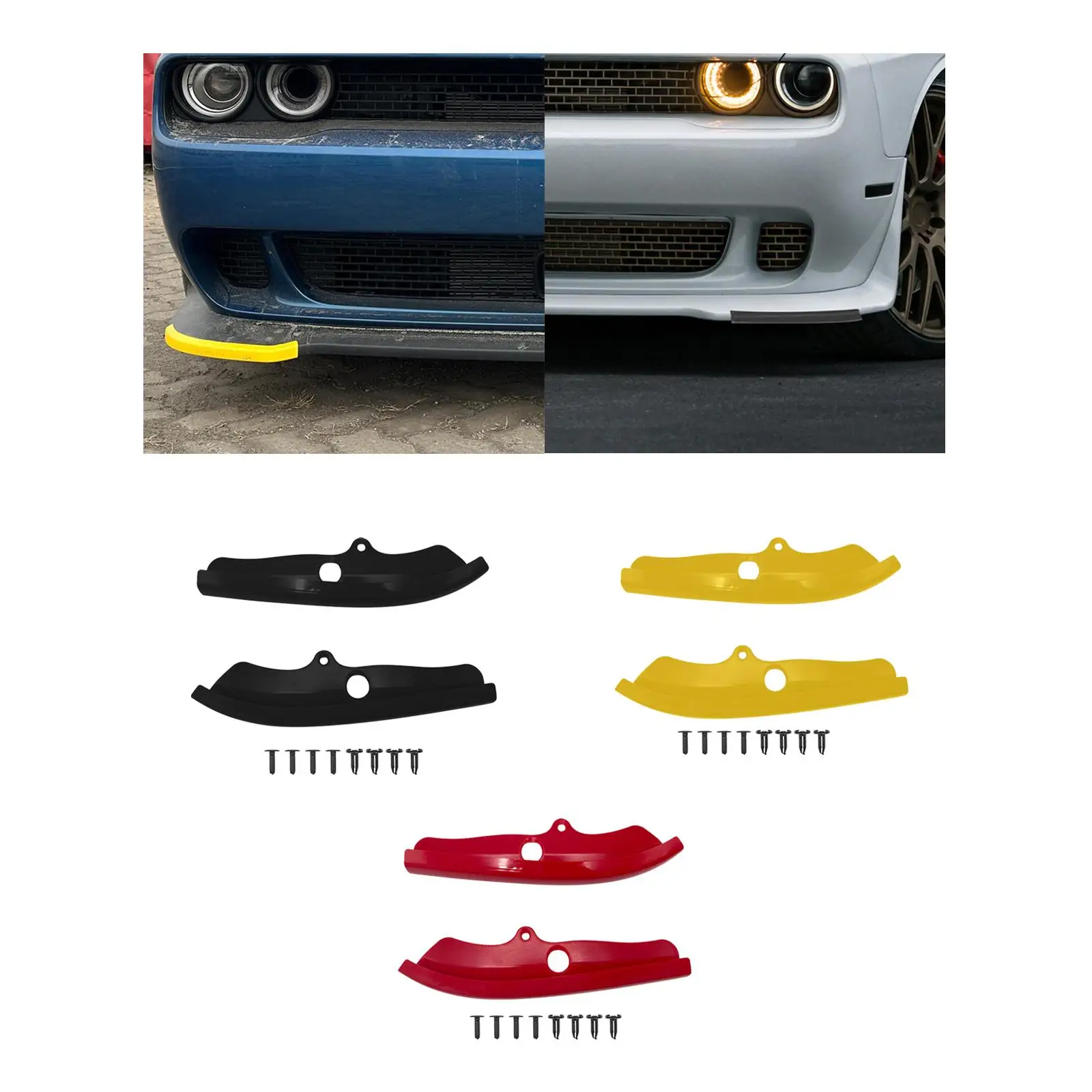 

Передний сплиттер для губ, защита спойлера, легкий, простая в установке угловая защита для Challenger R/T Scat Pack