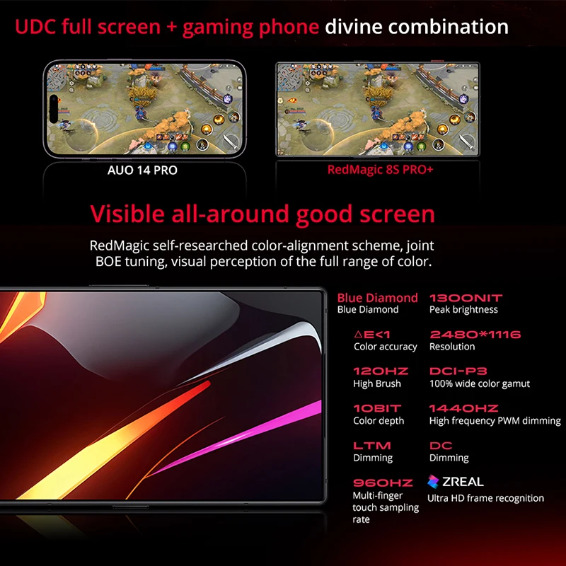 Teléfono Móvil Redmagic 8s Pro +, Rom Global, Pantalla AMOLED Flexible de 6,8 pulgadas, Snapdragon 8 Gen 2, batería de 5000mAh, cámara de 50MP,