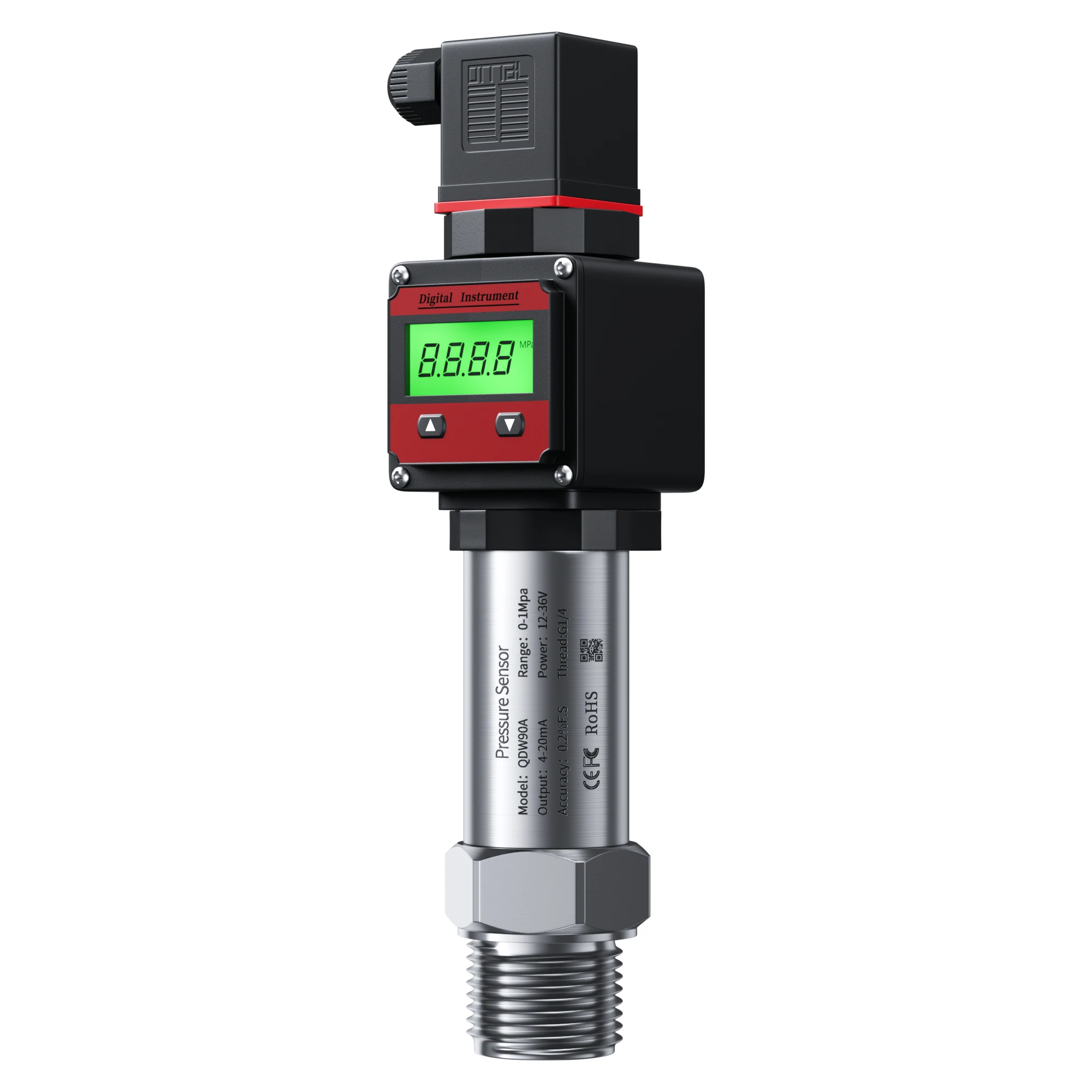 Hydraulic Digital Pressure Sensor 0-25bar 0-40bar 0-60bar 0-600bar to 4-20mA RS485 0-10V 0-5V LCD Display Pressure Transmitter