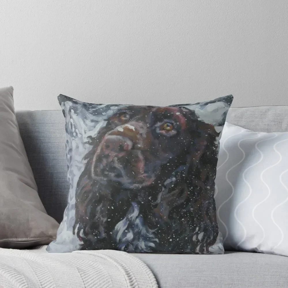 Field Spaniel Fine Art Painting Throw Pillow Sofas Covers New year Pillow