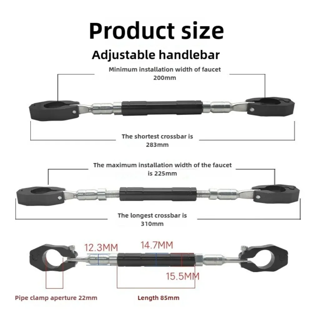 22mm Motorrad Lenker Griff Grip Einstellbare Querstange Balance Halterung Lenkrad Verstärken Ersatz Stange Expansion – Detail 11