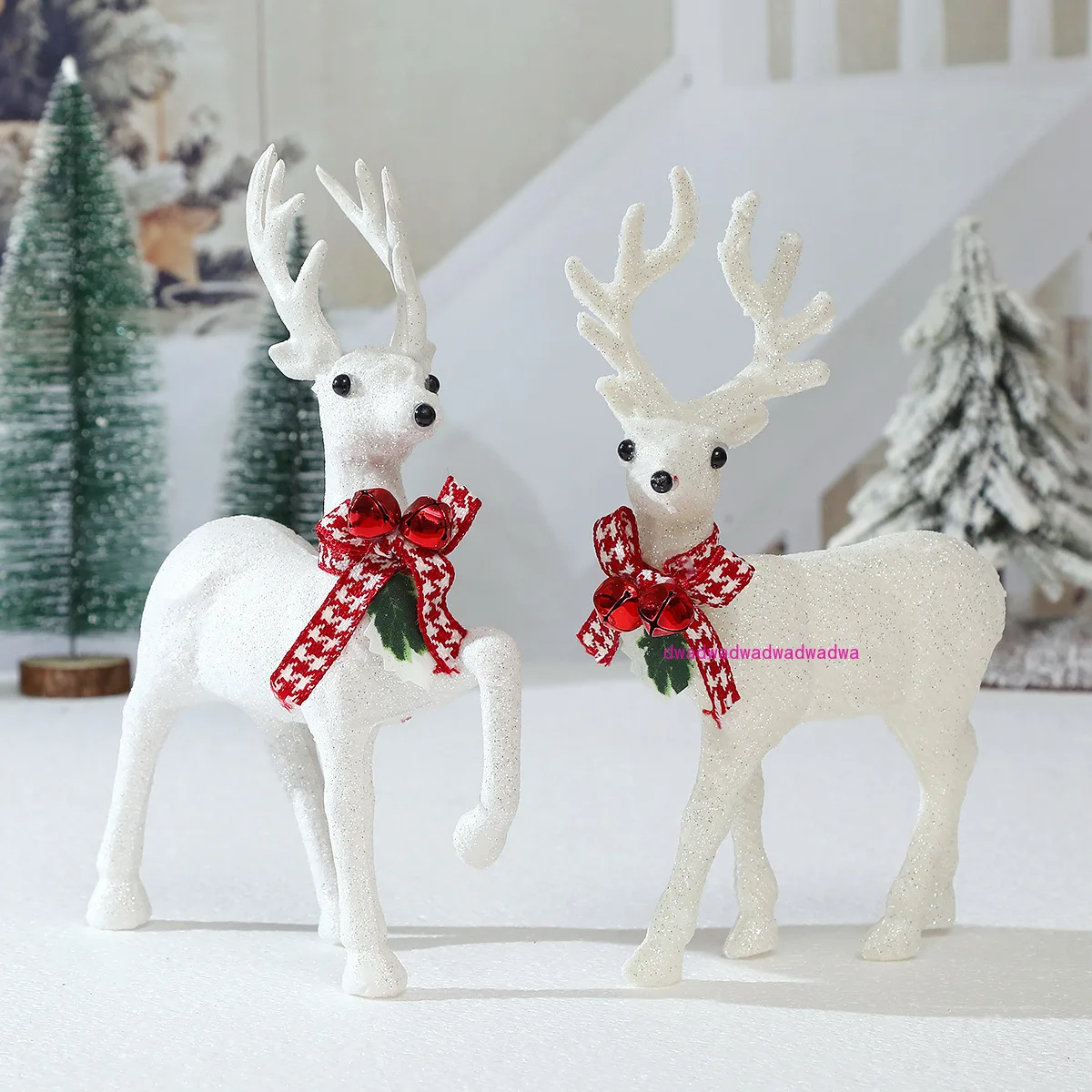 Christmas decorations Christmas deer Christmas tree decoration mini cute sika deer shopping mall window simulation elk ornament