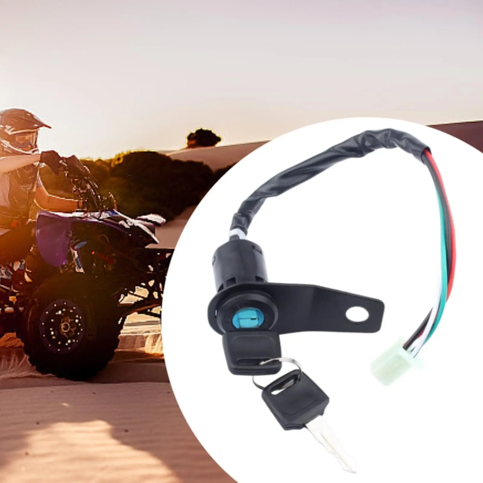 

Motorcycle Ignition Switch Lock Key Heavy-duty with Bracket Electric Door Lock