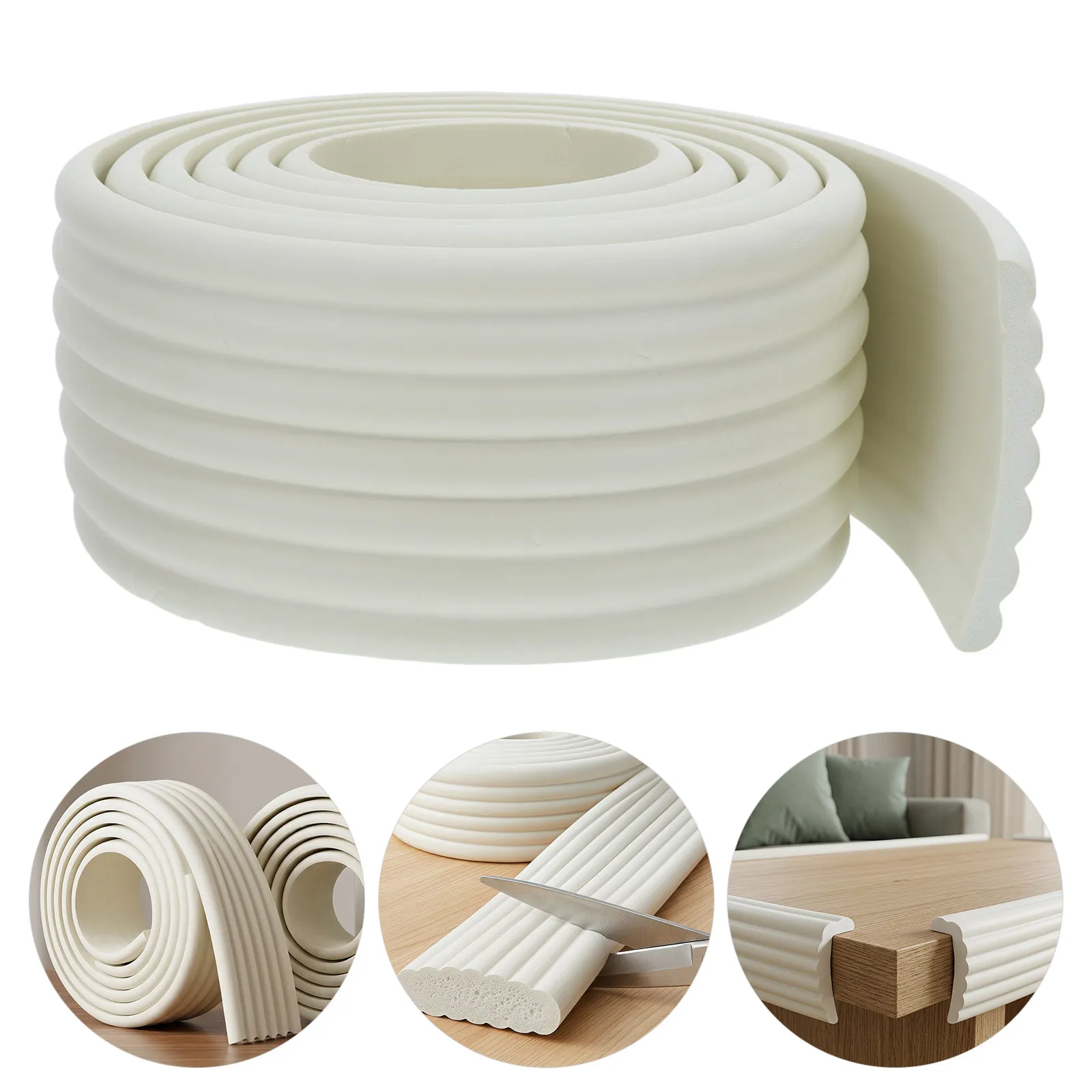 Self-Adhesive Foam Padding Rolls for Bunk Bed Ladders Stairs Furniture Edges – 2 Rolls 6.56ft x 3.24in