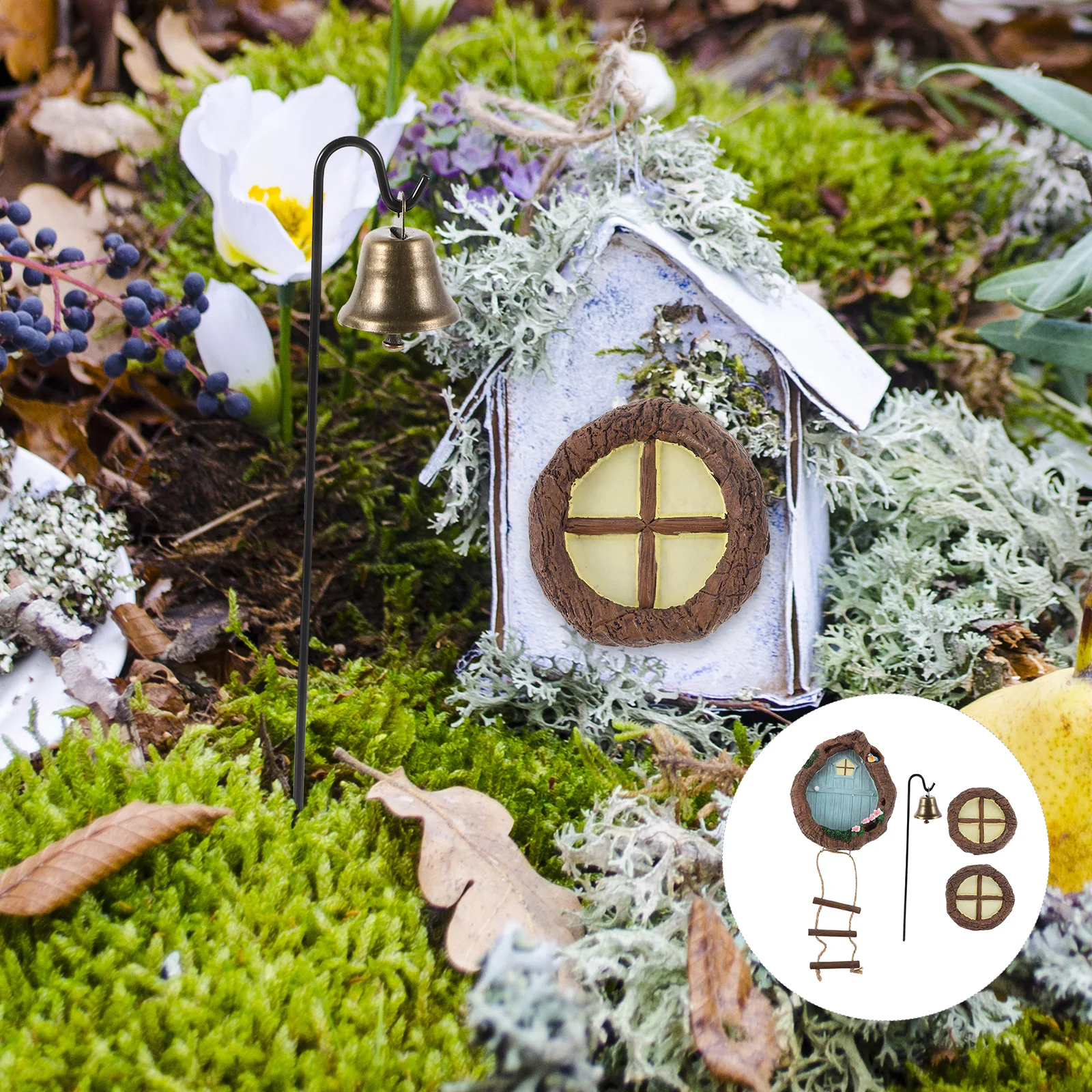 

Garden Pendant Resin Figurine Decorations Hanging Ladder Wall Trees Outdoor Miniature Statue Sculpture Ornament
