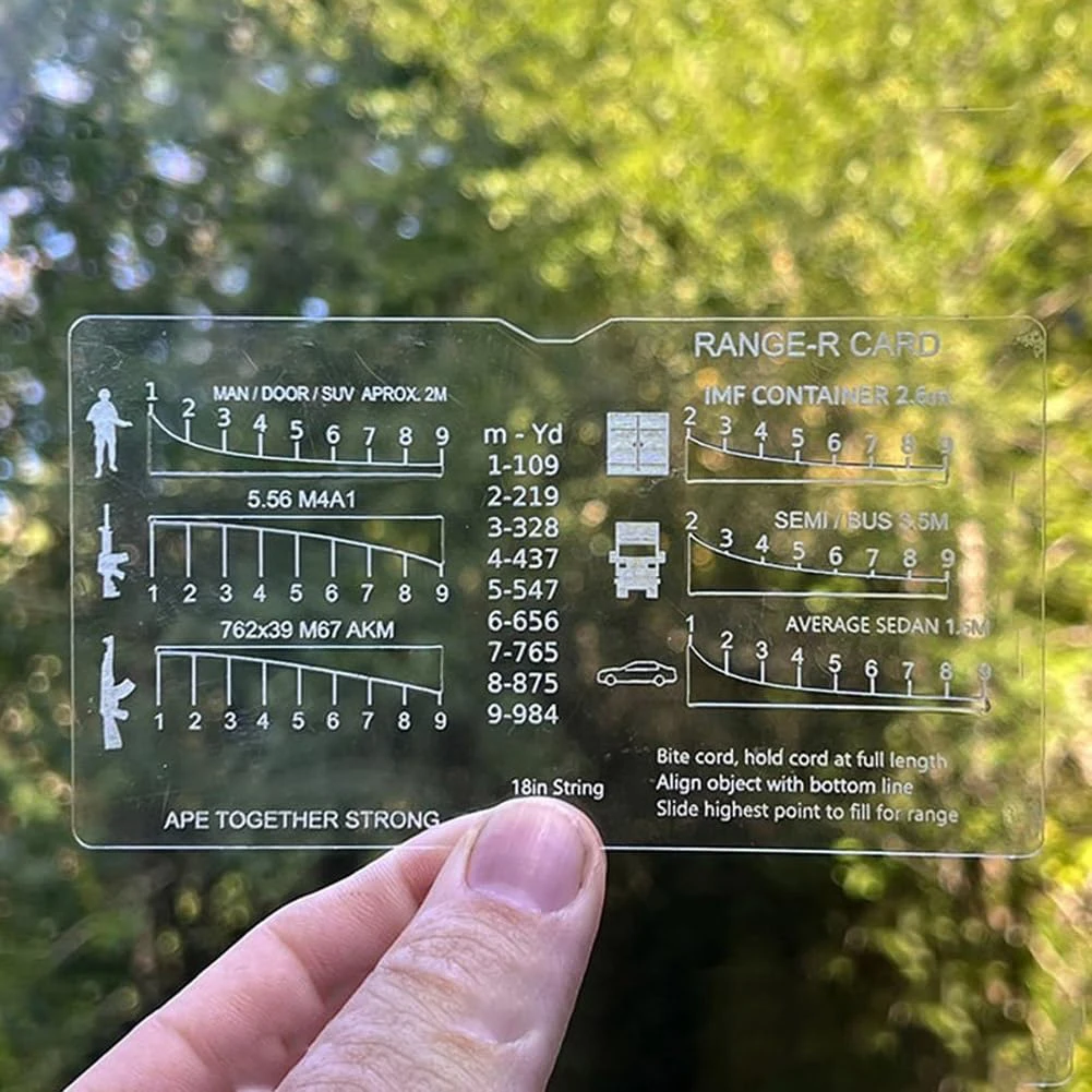 مسطرة صيد عالية الدقة 900 متر قياس بطاقة مكتشف المدى أداة مسطرة الشريحة قالب مساعد للكشف عن المدى الطويل
