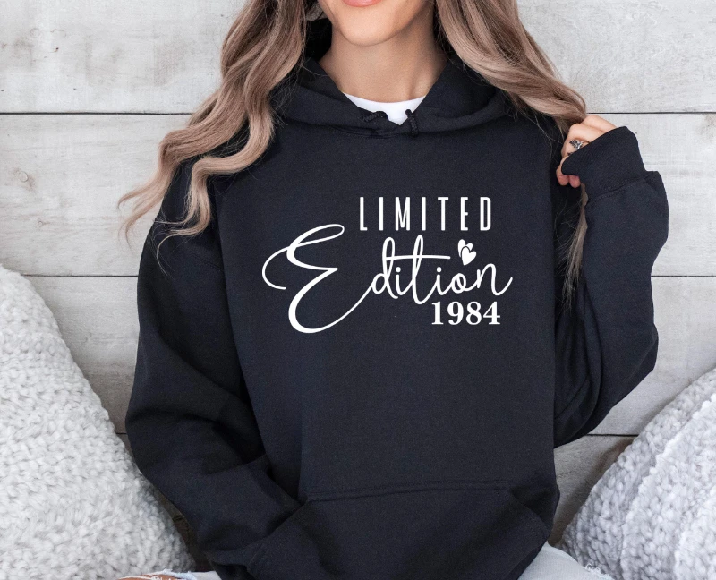 

2025 Autumn and Winter Limited Edition Hoodie Personalised Hoodie Womens Birthday Top 1985 Hoodie 50th Birthday Gift 2004 Hoodie
