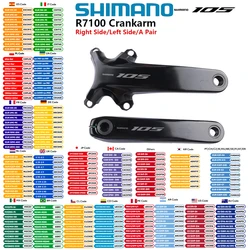 Shimano 105 R7100 Di2 Series Crankset R7100 Crankarm 2x12s Left Right Side/A Pair 165mm 170mm 172.5mm 175mm Original Shimano