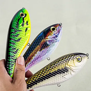 Señuelos de pesca de altura Magnisher Glide Jerkbait, cebo artificial duro para lucio y almizcle, señuelo Jerk Wobble de hundimiento rápido, 15 cm, 81 g, aparejos 10 best sales Señuelos deslizantes - №2