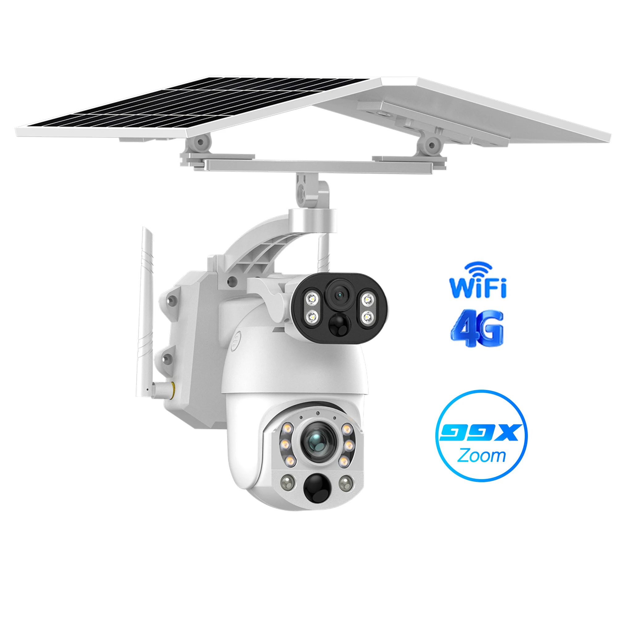 5K 99X Zoom PIR تتبع تلقائي إنذار ذكي Ubox لوحة مزدوجة عدسة مزدوجة كاميرا تعمل بالطاقة الشمسية 4g بطاقة Sim #2