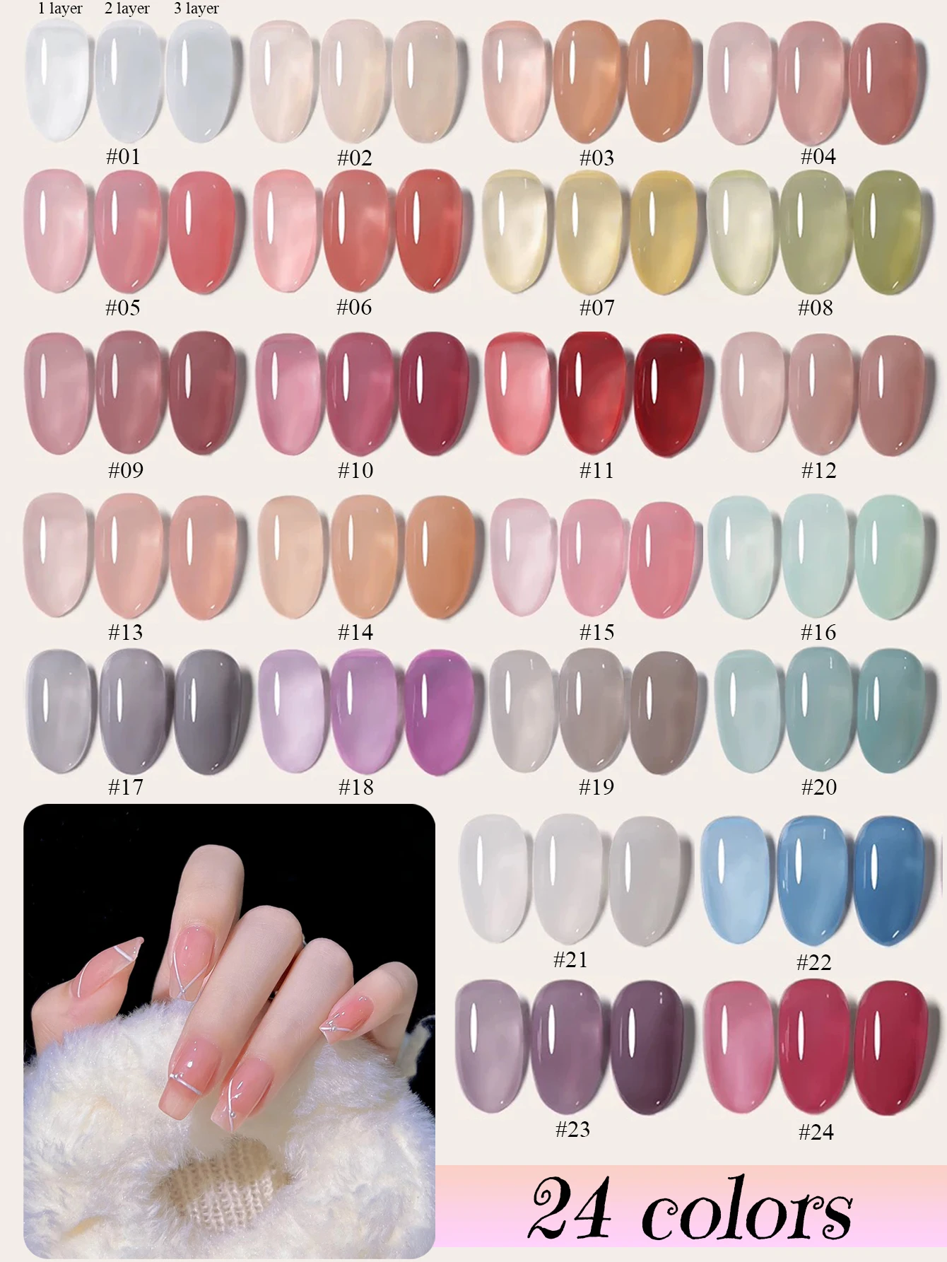 

1-30pcs TC Nude Color Ice Penetrating Gel Nail Polish 2025 Autumn/Winter New Pure Desire Moisturizing Skin Nail Art Nail Salon