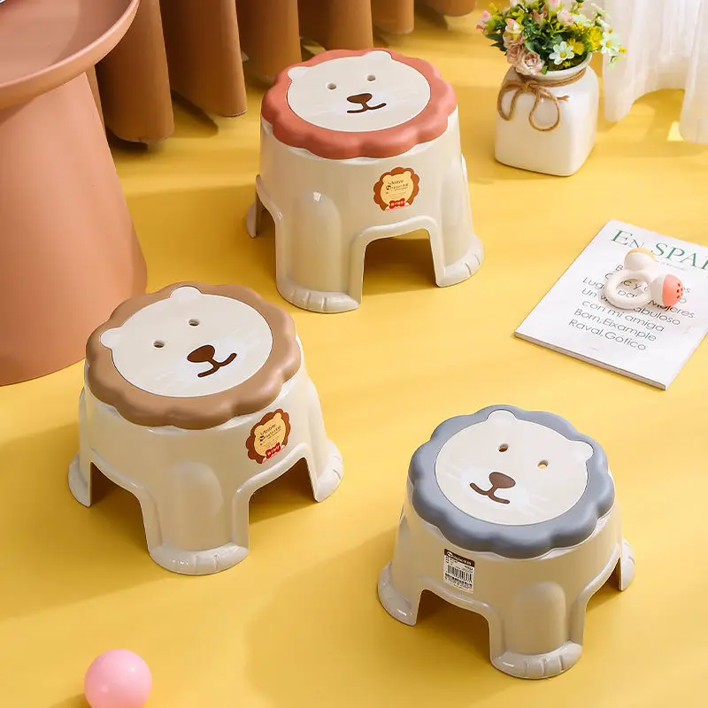 

baby shower rubber Thickened animal children's small stool, plastic household adult stool, cartoon anti slip stepping on feet