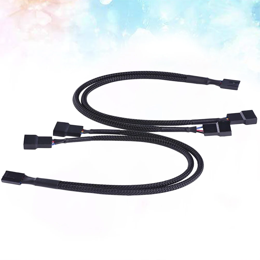 

4Pcs 4 Pin PWM Splitter Cable CPU Adapter Power Cable Computer Case Fan Extension Cable With Sleeved Design