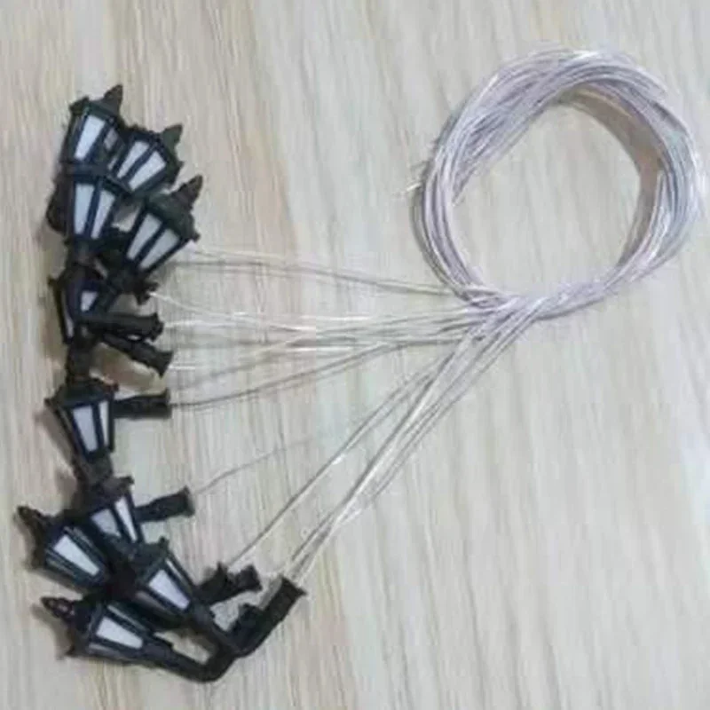 10 Stücke HO Maßstab HO Maßstab 1:100 Modell Eisenbahn 3 V LED Straßenlaterne Wandleuchte Eisenbahn Für Home Ornament Laternenpfahl Wandleuchten