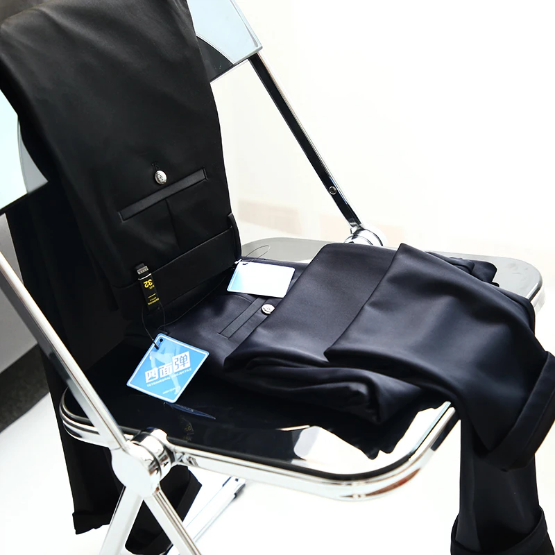 

Высококачественные мужские прямые облегающие повседневные брюки, длинные брюки, универсальные модные городские брюки, осень-зима, новинка...