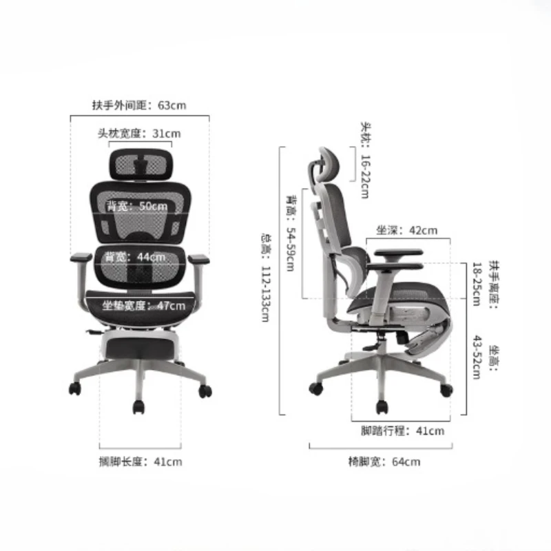 كرسي مكتب فاخر للمنزل والمكتب وعجلات التحكم في الإمالة كرسي مكتب يدعم كرسي كمبيوتر ألعاب دوار قابل للتعديل حديث