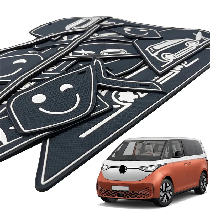 Non-Slip Car Cup Coaster Slot Pad for Volkswagen VW ID. Buzz ID Buzz Anti-Slip Mat Pocket Mat Cup Holder Pads Car Accessories