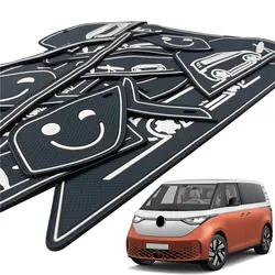26pcs Car Cup Coaster for Volkswagen VW ID. Buzz Anti-Slip Mat Pocket Mat Cup Holder Pads Car Accessories