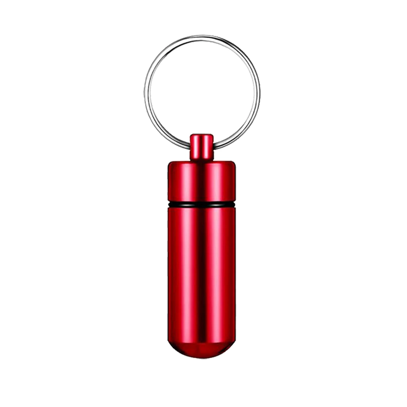 NONE 90 Stück Mini-Pillendose, Schlüsselanhänger, wasserdicht, Aluminium, Geocaching-Behälter, Rohr für Outdoor, Camping, Reisen 3