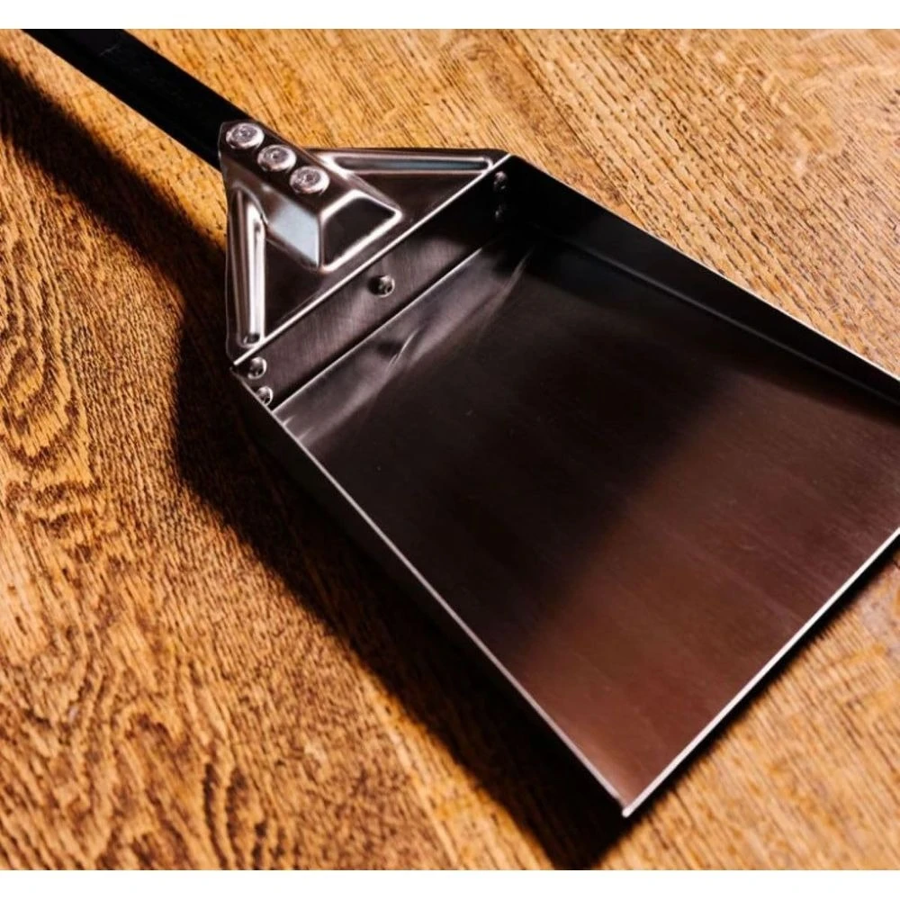 

Термостойкая лопатка для угля из нержавеющей стали с выдвижной ручкой 120 см для печей для пиццы и грилей – удобное хранение