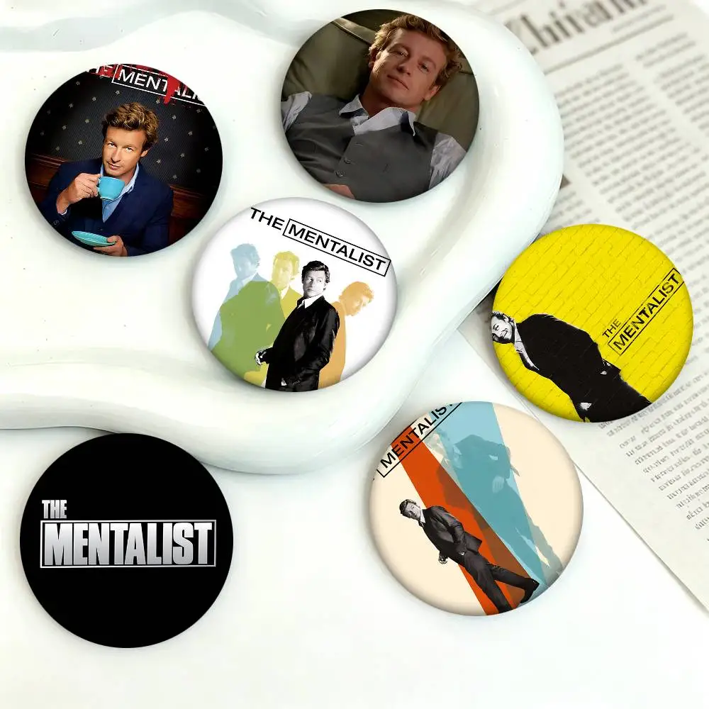 1pc TV The M-M-Mentalist Anime Cartoon Style Badge Brooches On Backpack Decoration Round Enamel Pins For Accessorys