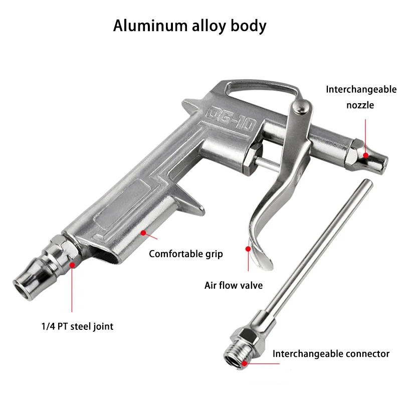 DG-10 Mini Air Blow Air Dust Blow Gun Pneumatic Tool Dirt Cleaner Air Compressor Part Cleaning Tool Clean Factory Dirt Car Dust