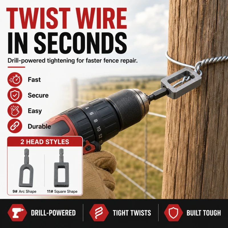 

Electric Drill Wire Twisting Tool, 11/9 Gauge Cable Stripper Twister, Quick Connect Wire Winding Machine Accessories
