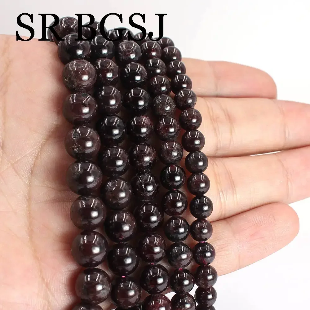 6 7 8 9  10mm Clearance Wholesale Jewelry DIY Natural Stone Crackle Gems Red Garnet Beads