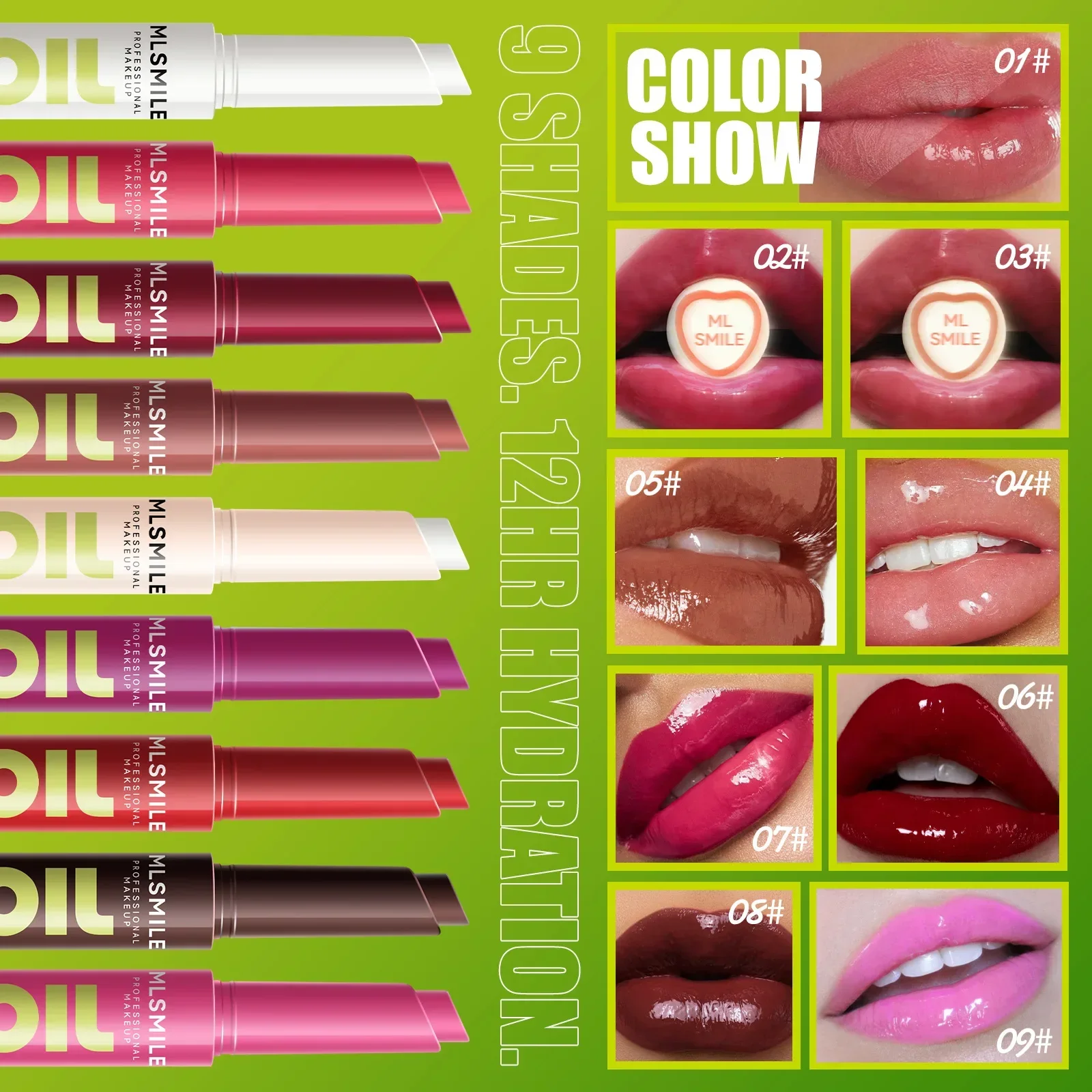 หลากสี Silky Click Lip Care Hydrating Solid Lip Gloss พร้อม Radiant Mirror Shine กดได้อย่างง่ายดายติดทนนาน