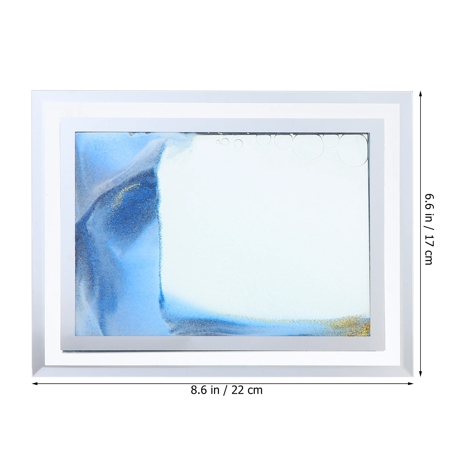 Marco de cristal decorativo con imagen de arena movediza 3D para fotos, certificados, decoración creativa para el hogar, oficina y dormitorio, alta calidad