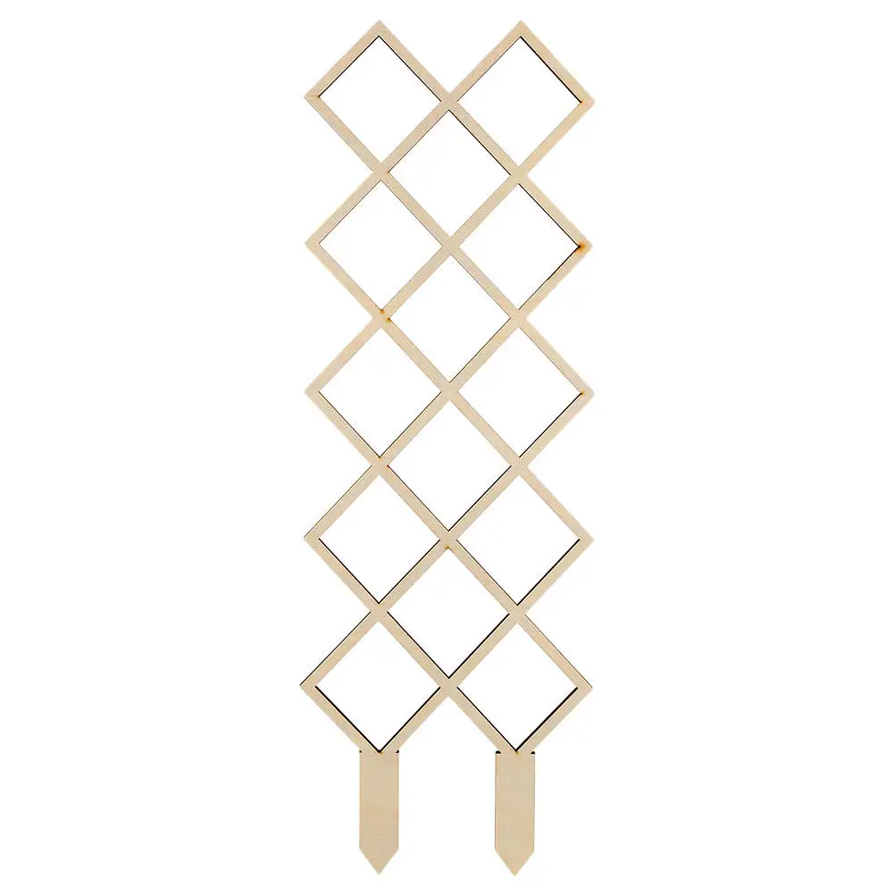 Wooden Plant Trellis Indoor Climbing Support Frame DIY Easy Setup Honeycomb Pattern Sturdy Natural Wood Plant Climbing Rack
