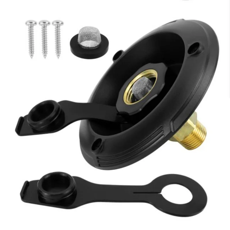 

ISURE MARINE RV Water Inlet Connection Set Brass Rotary Thread Interface Unidirectional Water Injection With Check Valve Set