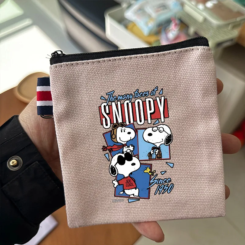 

New Snoopys Coin Purses Cute Canvas Wallet Women Leisure Fashion Zipper Card Holder Kids Coin Pouch Lady Cases Giirls Xmas Gifts