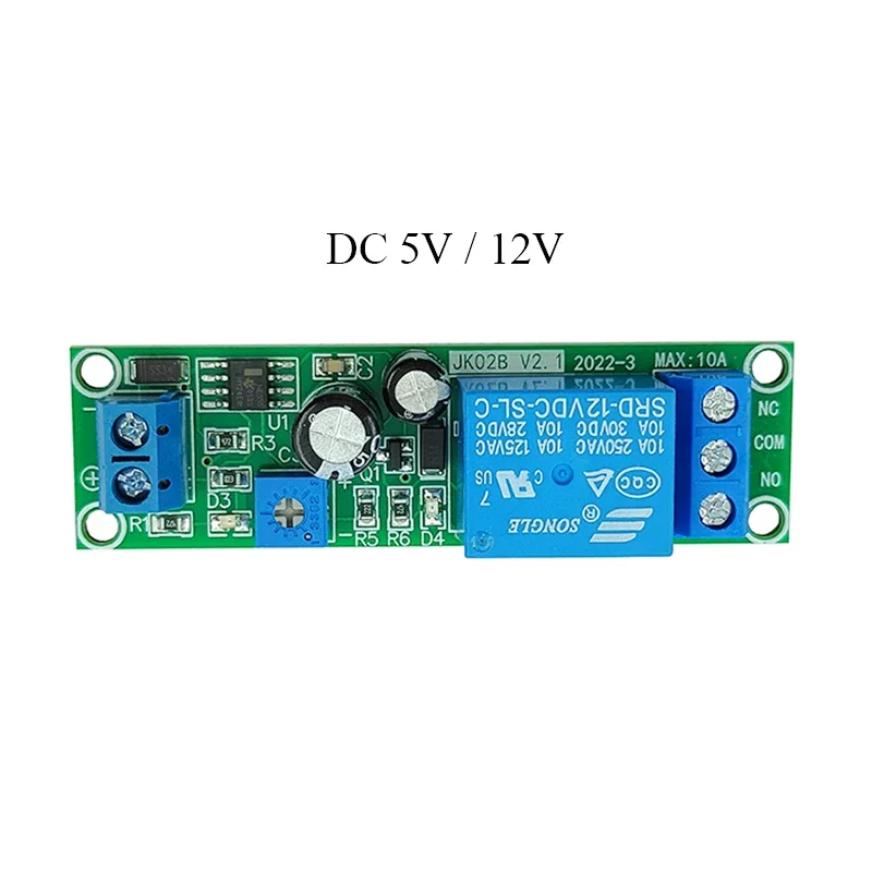 Time Delay Relay Module 5V 12V 24V Triggle Delay Monostable Relay Module Adjustatle 5s 60s 240S Turn On OFF Relay Switch Module