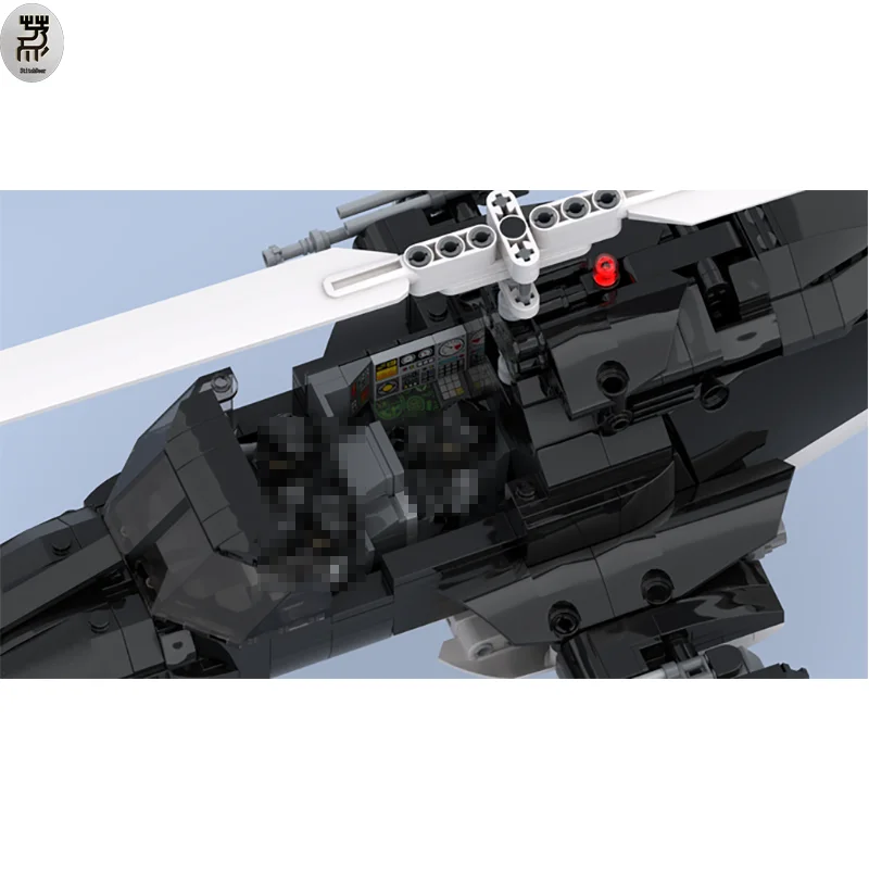 8-wide Speed Champions 1039PCS MOC Turnal AIRWOLF Bell 222 Transport Fighter Model Building Blocks Toy Bricks Children's Gifts