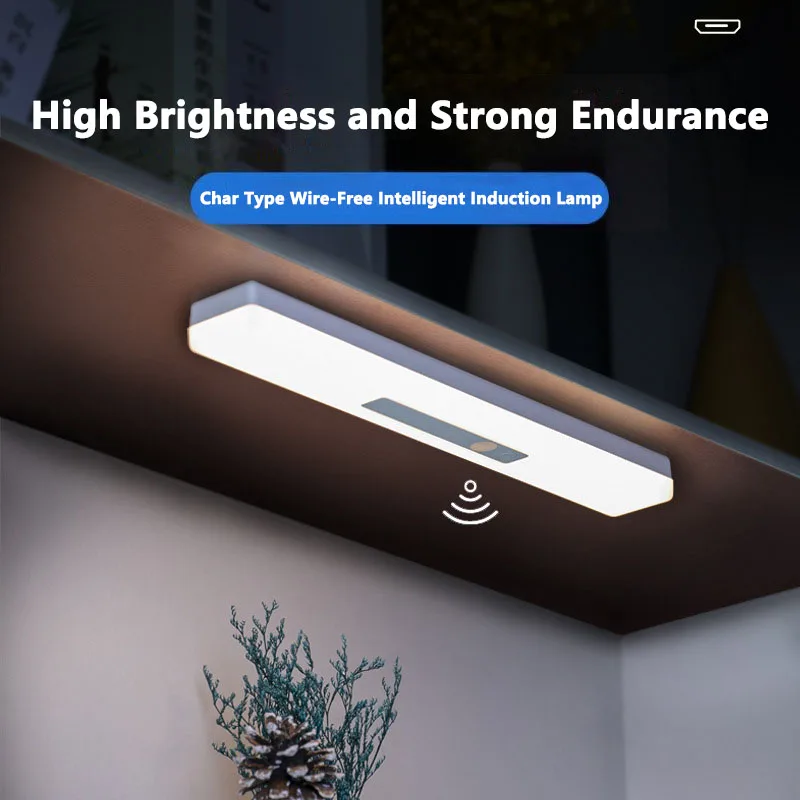 

Led Tri-Colour Intelligent Human Body Sensor Light Simple Model Super Wide Angle Wireless Magnetic Wine Cabinet Strip Light