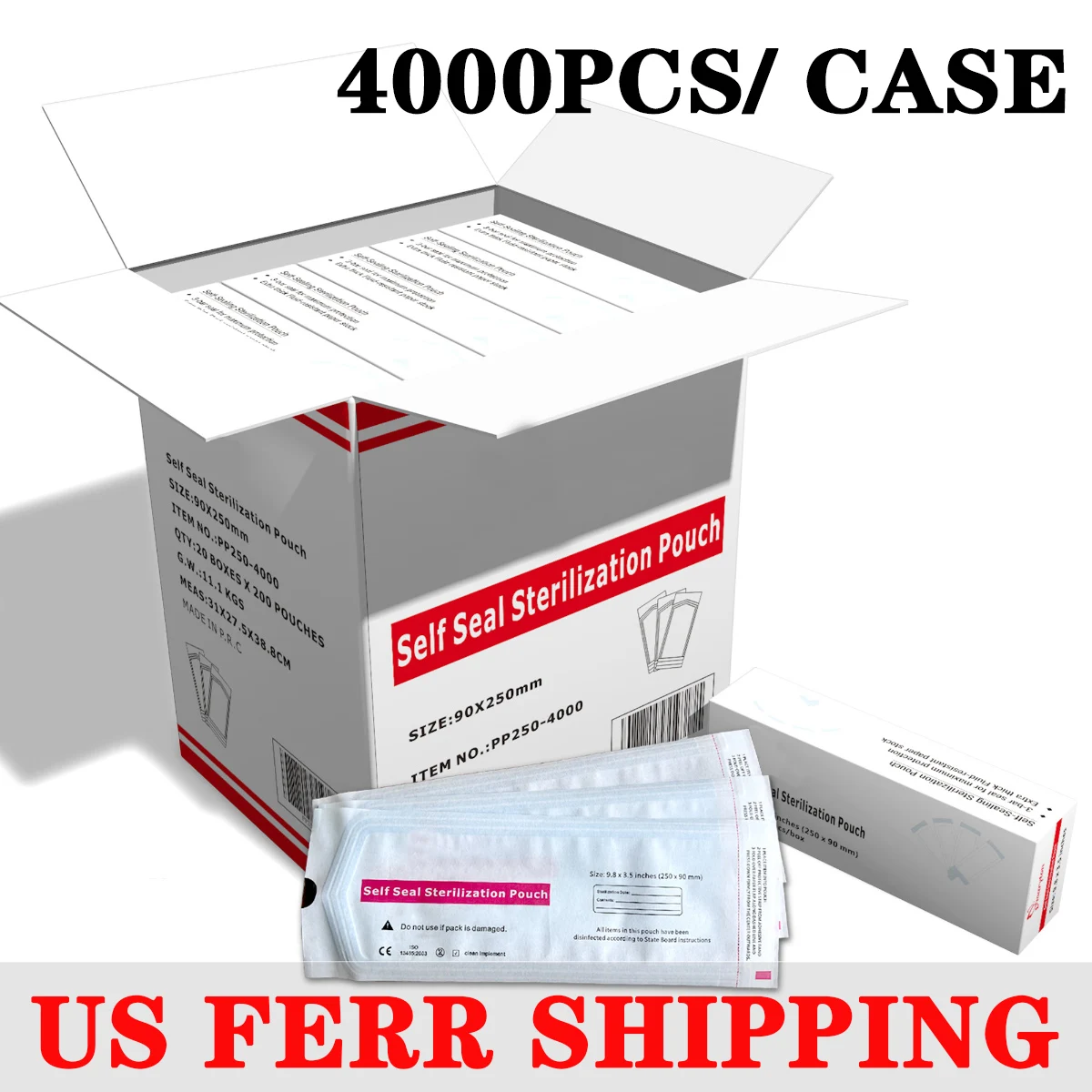 Us Free Shipping Disposable Self-sealing Sterilization Pouch for Salon Product Disinfection