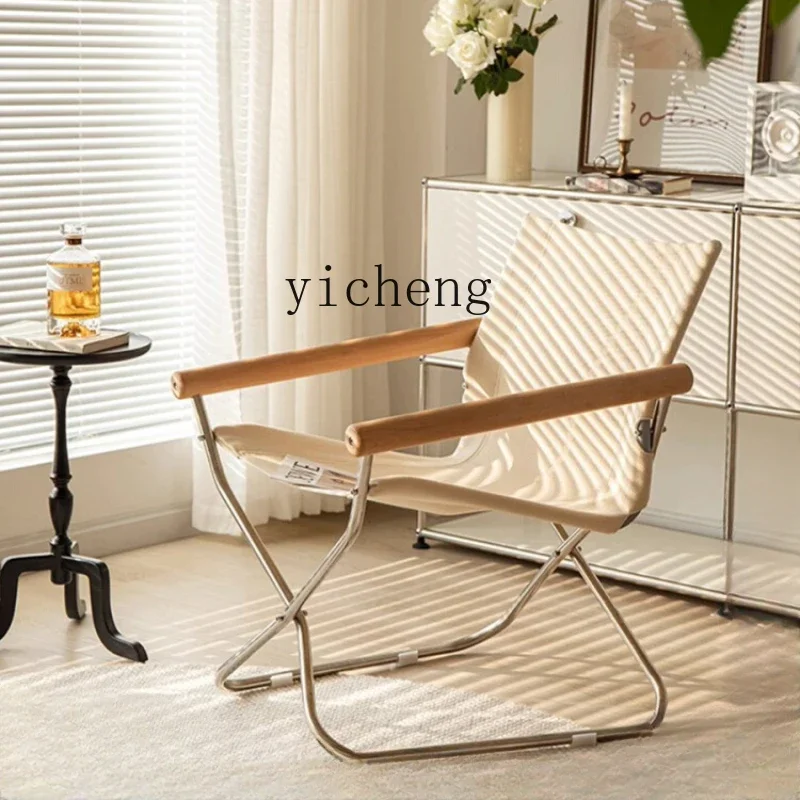 

ZK Lunch Break Folding Chair Home Balcony Leisure Chair Lazy Backrest Recliner Sleeping and Sitting Outdoor Foldable