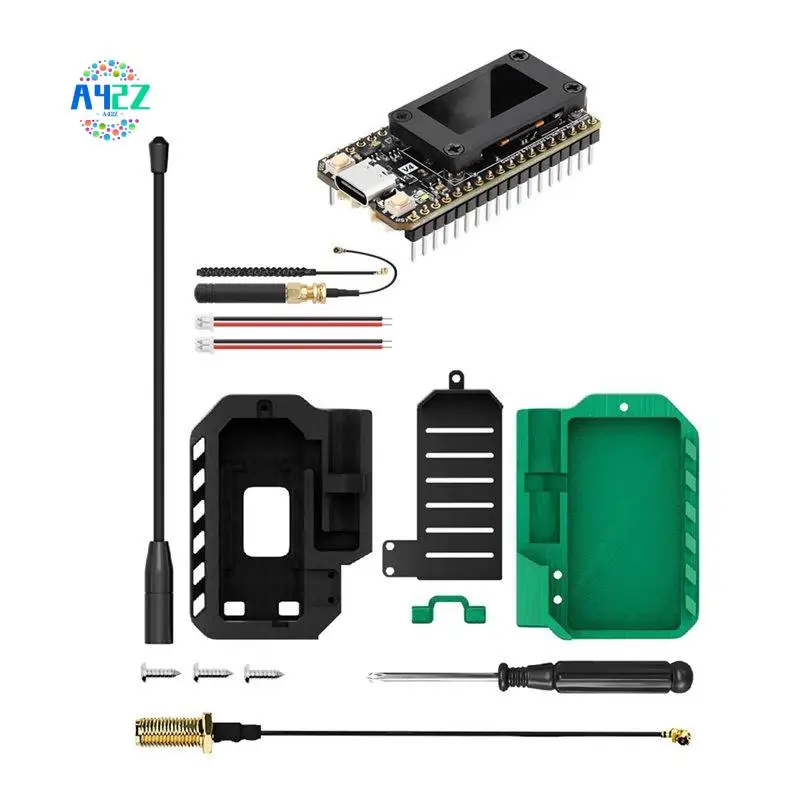 A42Z-Heltec Lora 32 V4 Meshtastic GPS ESP32 SX1262 0.96Inch OLED Solar Powered Dev-Board Mesh Network Wifi Lora BLE With Case