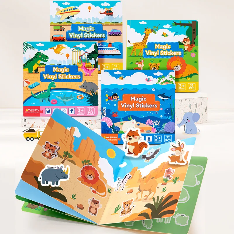 Montessori Toys for Children 0-3 Years Static Stickers Cognitive Toys Baby Early Education Pictures Toys m