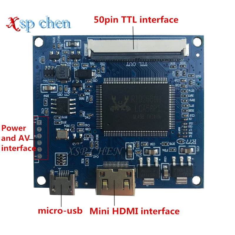 7 Inch IPS 1024*600 Screen Display LCD Driver Control Board Mini HDMI Compatible with Lattepanda, Raspberry Pi Banana Pi PC