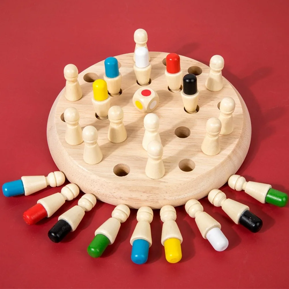 

Деревянная палочка для памяти, шахматная игра, тренировка концентрации, раннее образование, цветная шахматная игра на память, развивающие игрушки