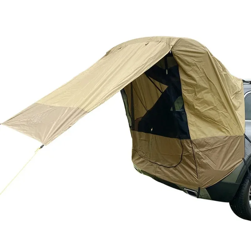 High Quality Portable Car Trunk Awning Tent Waterproof Without Iron Pipe For SUV Self-driving Camping Travel