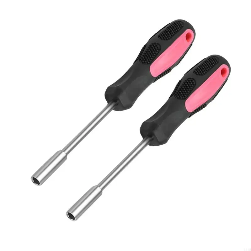2Pcs Screwdriver Handle Multifunctional Bit Holder Comfortable Handle Socket 