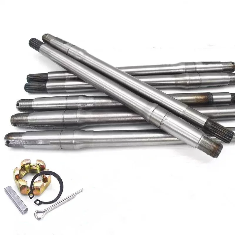 

1PC Steel electric tricycle rear axle half shaft 18-tooth 9 shaft head 6205 bearing rear axle drive shaft replacement